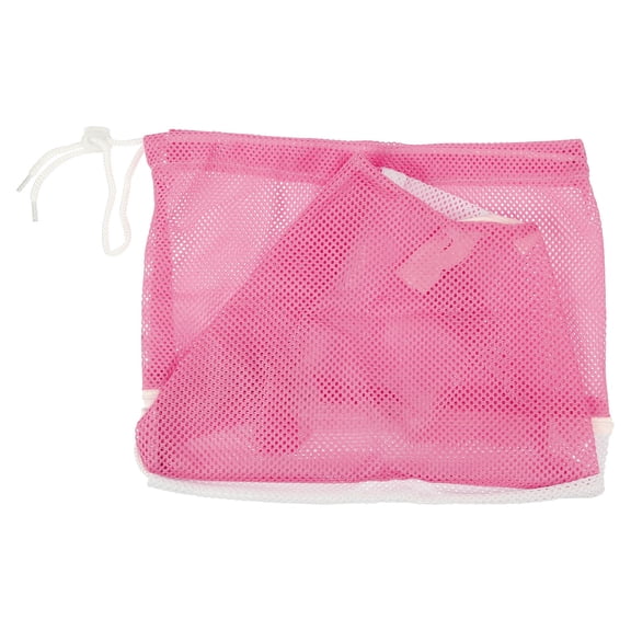 MEIBUTYUP Cat Washing Mesh Bag, Pink Polyester, Adjustable for Pet Grooming