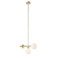 thumbnail image 6 of 3-Light Chandelier with Frosted Glass Globe Bulbs, 6 of 8