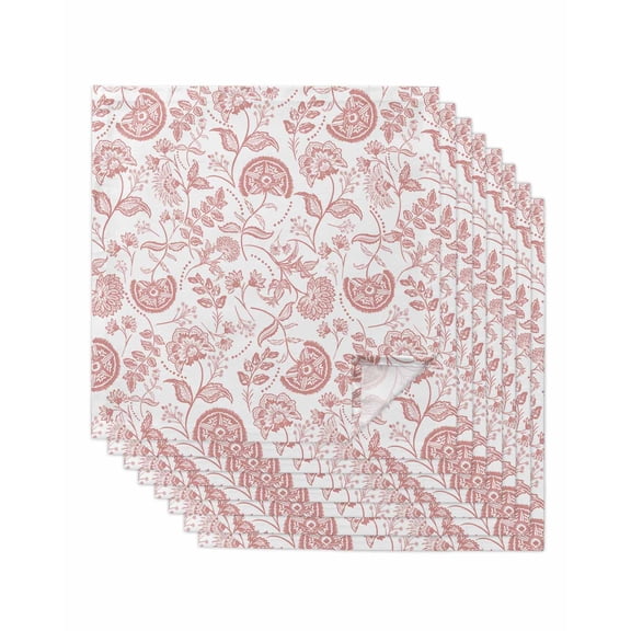 Hokiten Kitchen Dinner Napkins Set of 8 Coral Red Farmhouse Cloth Napkins Reusable Washable Table Napkins for Weddings Cocktail Parties Holiday Table Decor 20x20 Inch