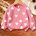 thumbnail image 4 of Posijego Girls Valentines Day Sweatshirts Heart Graphic Pullover Long Sleeve Casual Loose Sweatshirt Tops, 4 of 6