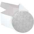 thumbnail image 7 of 10x10x5 1/2 White Cake Box + 10" Silver Round Drum 1/2", 7 of 7