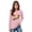 Pink, variant on YHAJDS Kids Graphic Tee Bear Print Solid Color Crewneck Long Sleeve Pullover Blouse Daily Wear