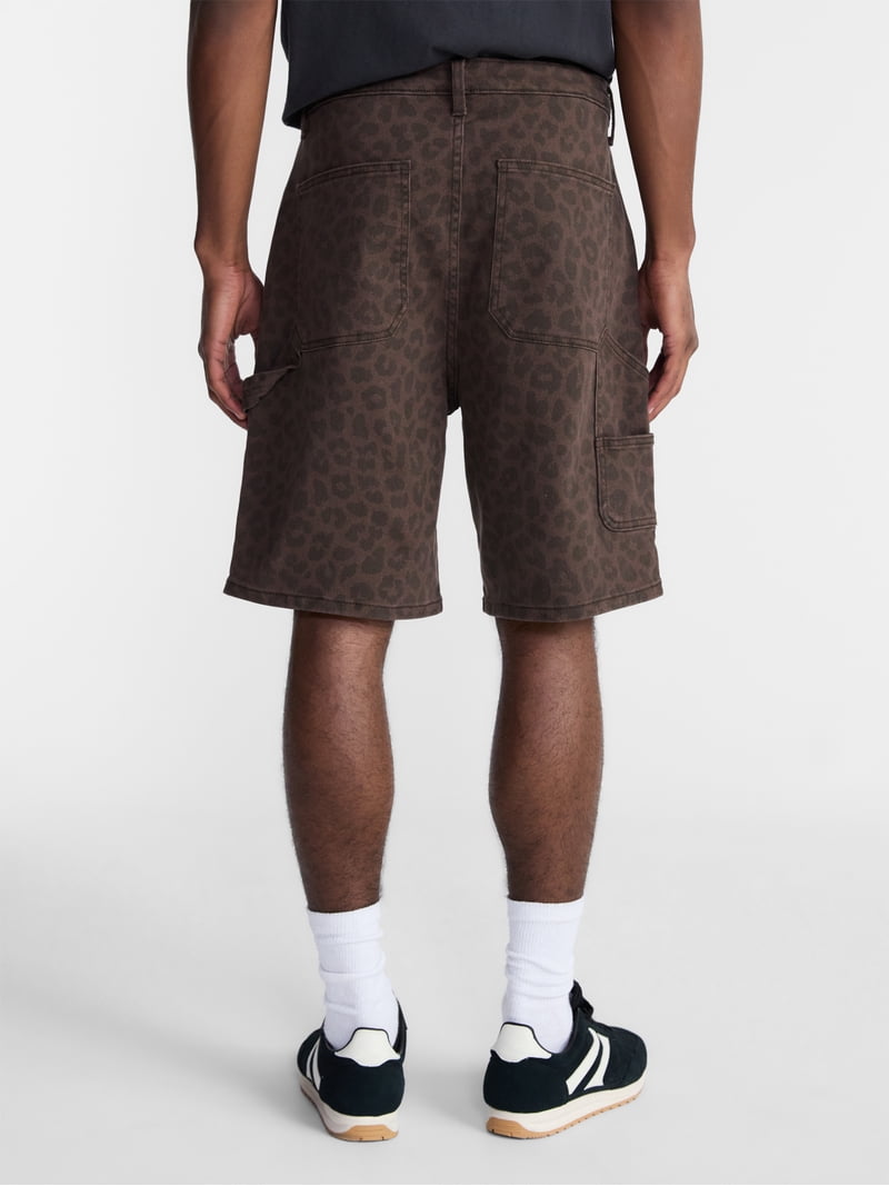 No Boundaries Men's & Big Men's Leopard Pattern Printed Denim