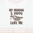 thumbnail image 4 of Inktastic Mamaw and Pappy Grandchild Sloth Girls Baby Dress, 4 of 5