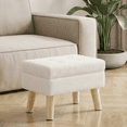 thumbnail image 6 of LEDREM Rectangular Storage Ottoman with Teddy Fleece, 11.8 x 15.7 Inch Foot Stool and Small Table for Living Room and Hallway, Cream White, 6 of 8