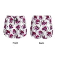 thumbnail image 3 of Pofeuu Tulips Flowers Print Women's Athletic Shorts Running Workout Shorts Tummy Control Quick Dry Gym Shorts with Pockets Double layer sports shorts-XX-Large, 3 of 7
