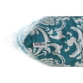 thumbnail image 6 of TreeWool (Pack of 2) Damask Accent Decorative Cotton Throw Pillow Covers (18 x 18 Inches, Teal), 6 of 6
