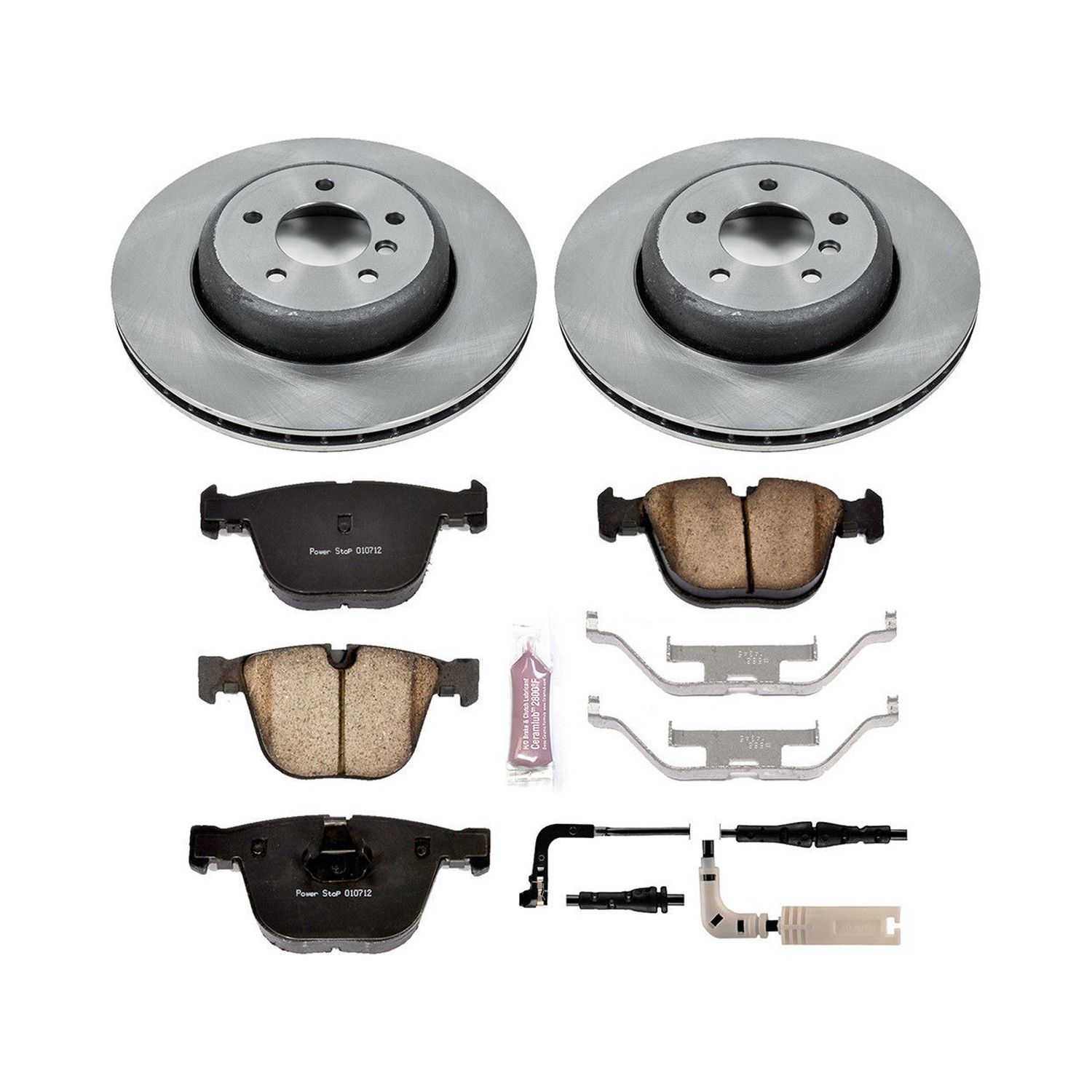 Power Stop Rear Stock Replacement Brake Pad and Rotor Kit KOE2940