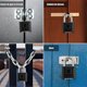 thumbnail image 3 of 4-Digit Code Padlock, 53mm Outdoor Waterproof, Robust and Anti-Theft, 8mm Combination Latch, Outdoor Garage Door Lock, for Gardens, Yards, Fence, Loc, 3 of 4
