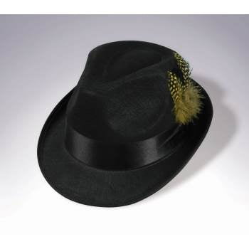 Adult Felt Fedora Hat With Feather Halloween Costume Accessory