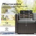 thumbnail image 4 of Outsunny Wicker Patio Furniture w/ Padded Cushions, Corner Sofa Sets, 4 of 10