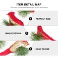 thumbnail image 3 of 2 piezas de adorno de pájaro simulado, pluma, pájaro, jardinería, manualidades (rojo, dorado), 3 of 5