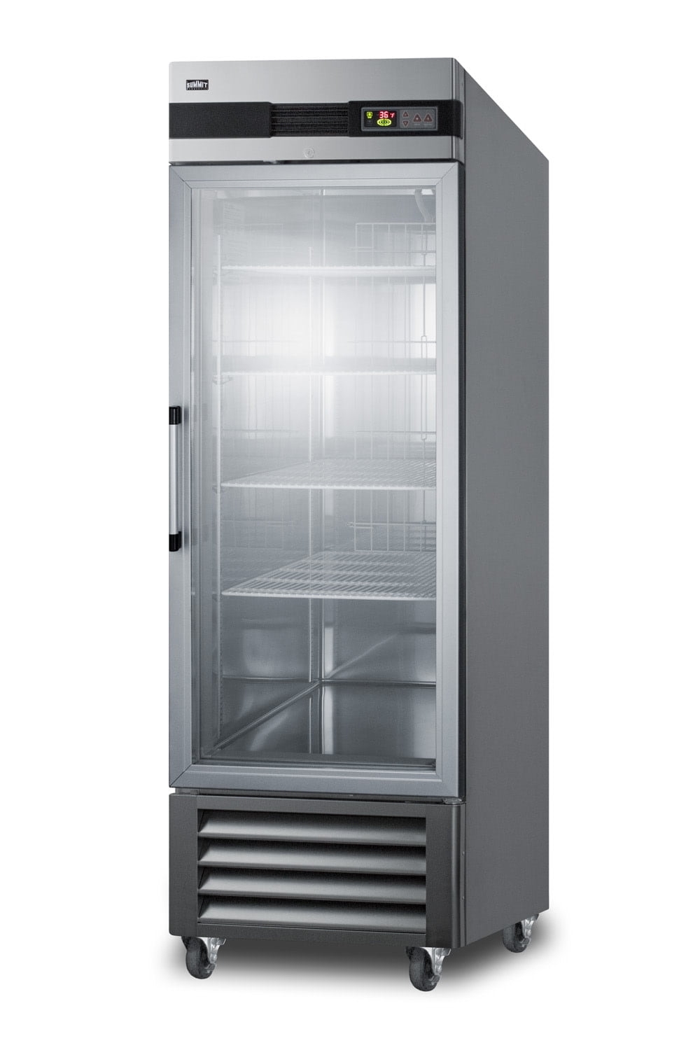 Summit SCR23SSG 28" Wide 23 Cu. Ft. Commercial Reach-In Refrigerator - Stainless Steel