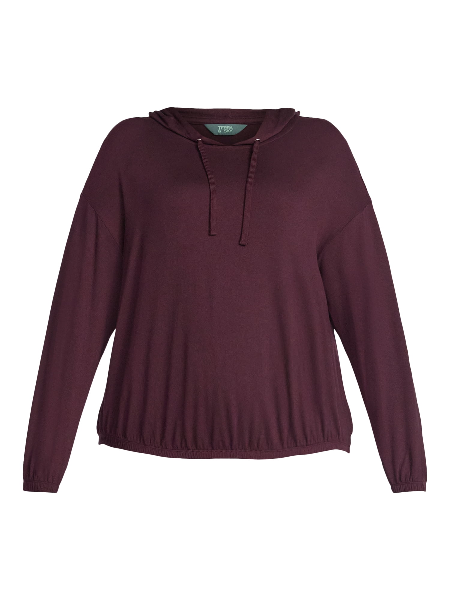 Terra & Sky Women's Plus Luxe Fleece Hoodie, Sizes 0X-5X