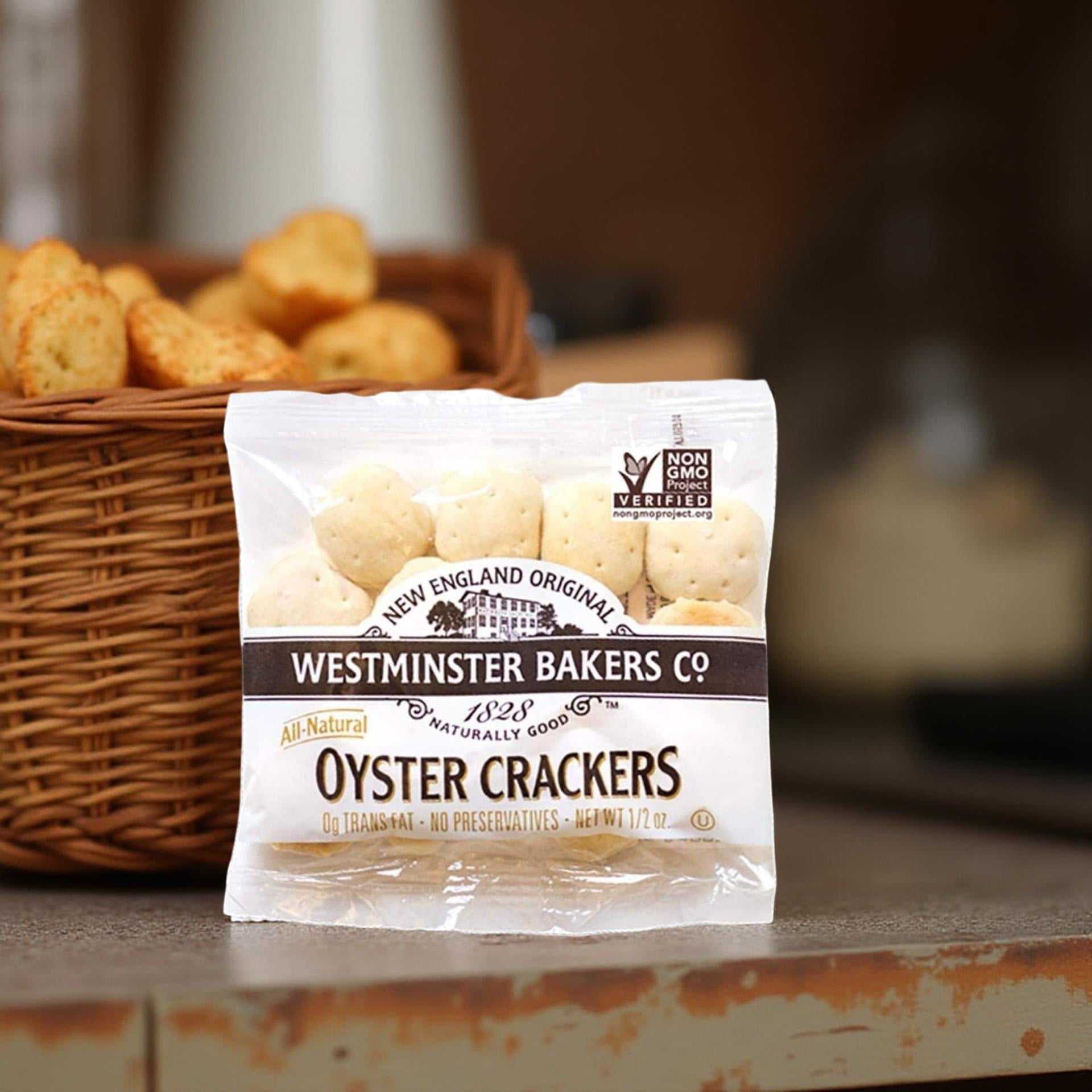 Westminster Bakers Company Premium Restaurant Oyster Crackers, 25 Ounce (50 Count, 1/2 Ounce)