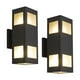 thumbnail image 1 of Harriet Porche Luces al aire libre modernas – IP64 impermeable aluminio y cubierta de vidrio templado 13 pulgadas rectangular arriba/abajo aplique de pared para porche, garaje y patio iluminación exte, 1 of 1