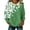 C-Green478, variant on DHFJKG Sweaters For Women Knitted Clover Graphic Soft Loose Fit Casual Long Sleeve Crewneck Top Festival Spring Fall Comfortable Tops