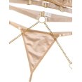 thumbnail image 2 of Sexy Pu Leather Strappy Underwire Garter Belt Lingerie Set, 2 of 5