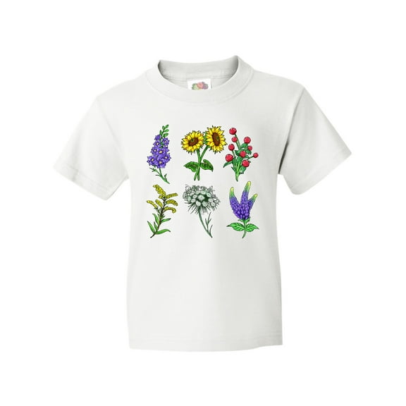 Inktastic Group of Beautiful Wildflowers Youth T-Shirt