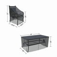 thumbnail image 6 of Covers & all 6-Person Outdoor Patio Dining Set Covers, Water-Repellent UV-Resistant Polyester with Secure Tie-Downs, 6 of 6