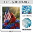 thumbnail image 3 of Diamond Art Kit for Adults, Red Bird Blue Flowers Flag Diamond Painting for Adults Beginners, DIY Diamond Art Painting Kits, 5D Diamond Painting Crafts for Home Decor 12x16 Frameless, 3 of 7
