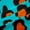 Blue Orange, variant on Castle Fairy Leopard Print Black Out Curtains,Cheetah Curtains Pack of 2 (42x63 Each)