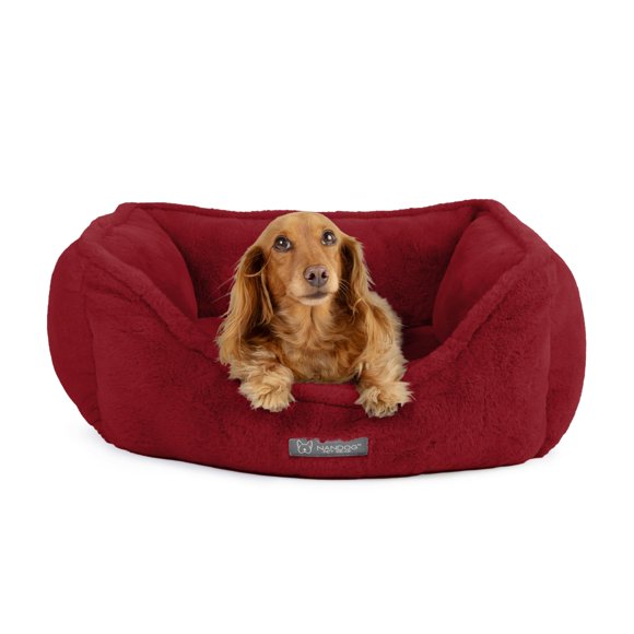 NANDOG Super Cloud Reversible Bed in Blush Pink - Ultra Soft Micro Plush Fabric Elegant & Modern Design - Ideal for Dogs & Cats