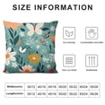 thumbnail image 5 of YINGXI Flower Plants Pillow Covers,Green Mint Cute Small Colorful Flowers Covers Outdoor Sofa 24x24in, 5 of 5