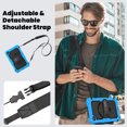thumbnail image 7 of Case for Lenovo Tab One/K9 8.7 Inch 2025 with Screen Protector, 360 Degree Rotating Kickstand Hand Strap Heavy Duty Shockproof Cover with Shoulder Strap, Sky Blue, 7 of 7