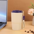 thumbnail image 2 of Taza de café de doble capa de acero inoxidable 316 con aislamiento al vacío y cuerda de elevación, 480ml, Azul, 2 of 6