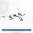 thumbnail image 3 of Moen Voss Brushed Nickel Two-Handle Wall Mount Bathroom Faucet, 3 of 6
