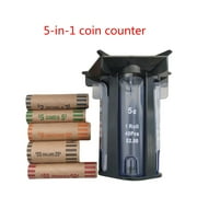 lanema Counter Machine Accuracy Checking Tool Efficient Change Coin Holder with 5in1 Coin Sorters Tube Wrapper Holder
