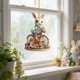 thumbnail image 3 of Decoraciones de Pascua para el Hogar Lindo Conejo Colgante Ornamento 2D Llavero Acrílico Plano Pequeño Colgante para el Coche Retrovisor Espejo O Mochila Pequeños Ornamentos de Pascua, 3 of 6
