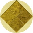 thumbnail image 1 of Ahgly Company Machine Washable Indoor Round Transitional Dark Golden Rod Brown Area Rugs, 7' Round, 1 of 7