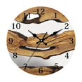 thumbnail image 1 of Reloj de pared, reloj de pared silencioso, reloj moderno único y creativo rústico, reloj colgante para dormitorio, baño, cocina y dormitorio Estilo B, 1 of 8