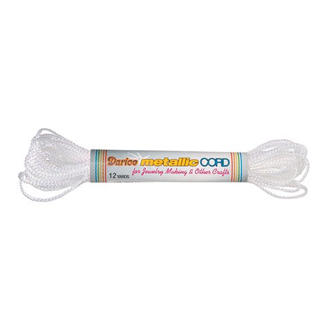 Darice Metallic Cord - White Pearl - 15 yards