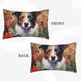 thumbnail image 4 of Fotbe Colorful Flower Dog Pillow Cases - Envelope Closure - Luxury, Extra Soft, Cooling Pillow Covers - Wrinkle, Fade, Stain Resistant-16"x24", 4 of 8