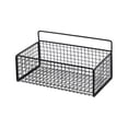 thumbnail image 4 of Organizador de pared colgante, cesta colgante de alambre, cesta de alambre de acero resistente para manualidades M Negro, 4 of 9