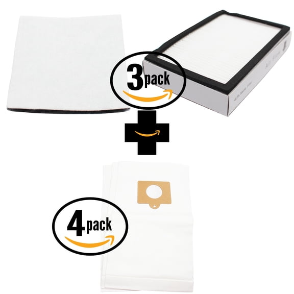 12 Replacement Kenmore 11622812205 Vacuum Bags, 3 HEPA Filter & 3 Foam Filter - Compatible Kenmore 50558, 5055, 50557, Type C Vacuum Bags; 86880, KC38KBRMZ000, EF-2 Filter & 20-86883, CF-1 Filter