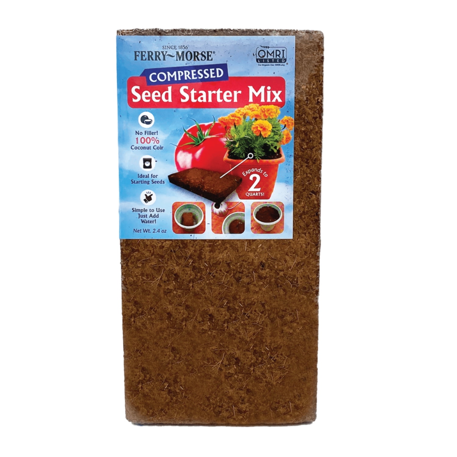 Ferry-Morse Organic Seed Starter Mix Compressed Soil - 24 Pack / 48 Quarts