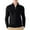 Black, variant on Men's Full Zip Cardigan Sweater Fall Slim Fit Work Business Knitted Top Big and Tall Stand Collar Sweater Coat M-3Xl