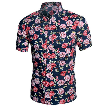 Men's Button Up Allover Floral Shirt