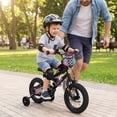 thumbnail image 4 of Costway Vélo pour Enfants de 12 Pouces avec Roues Stabilisatrices. Freins à Main et à Rétropédalage Doubles. Selle Réglable, 4 of 10