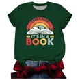 thumbnail image 4 of Hauts pour Femmes Imprimé Confortable et à la Mode Haut Coloré Manches Courtes T-Shirts pour Femmes Vert S, 4 of 4