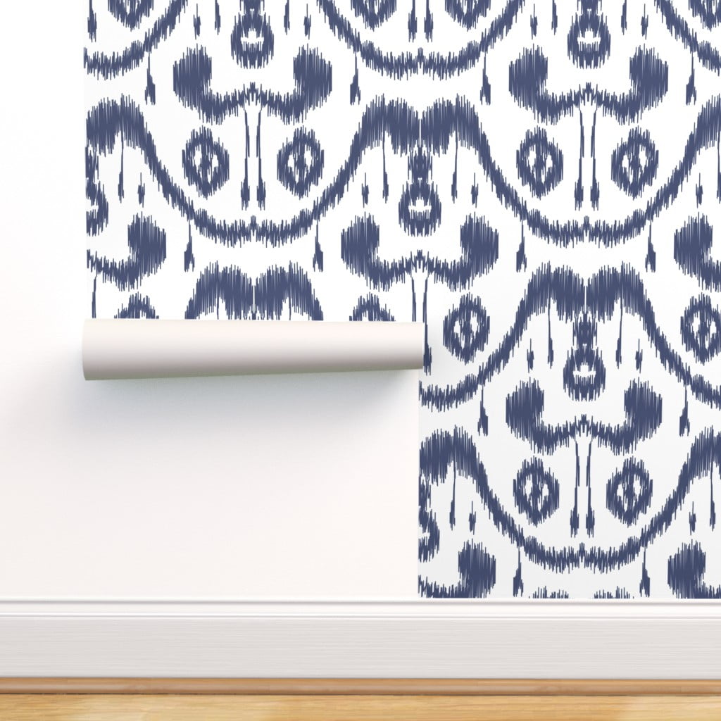 Peel And Stick Removable Wallpaper Blue White Ikat Pattern Navy Indigo Wave And Walmart Com Walmart Com Peel And Stick Removable Wallpaper Blue White Ikat Pattern Navy Indigo Wave And Walmart Com Walmart Com