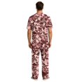 thumbnail image 6 of CCRFTGI Mens Pajamas Lightweight Camo Short Sleeve Two Piece Pajama Outfit Loose Drawstring Pants with Deep Pockets Breathable Pjs Coffee 2XL, 6 of 6