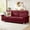 Burgundy, variant on QuzyAor 84 Inch Modern 3-Seater Sofa, Deep Seat Design with Nailhead Trim, Curved Armrests and Metal Support Legs, Comfortable Living Room Sofa, Beige