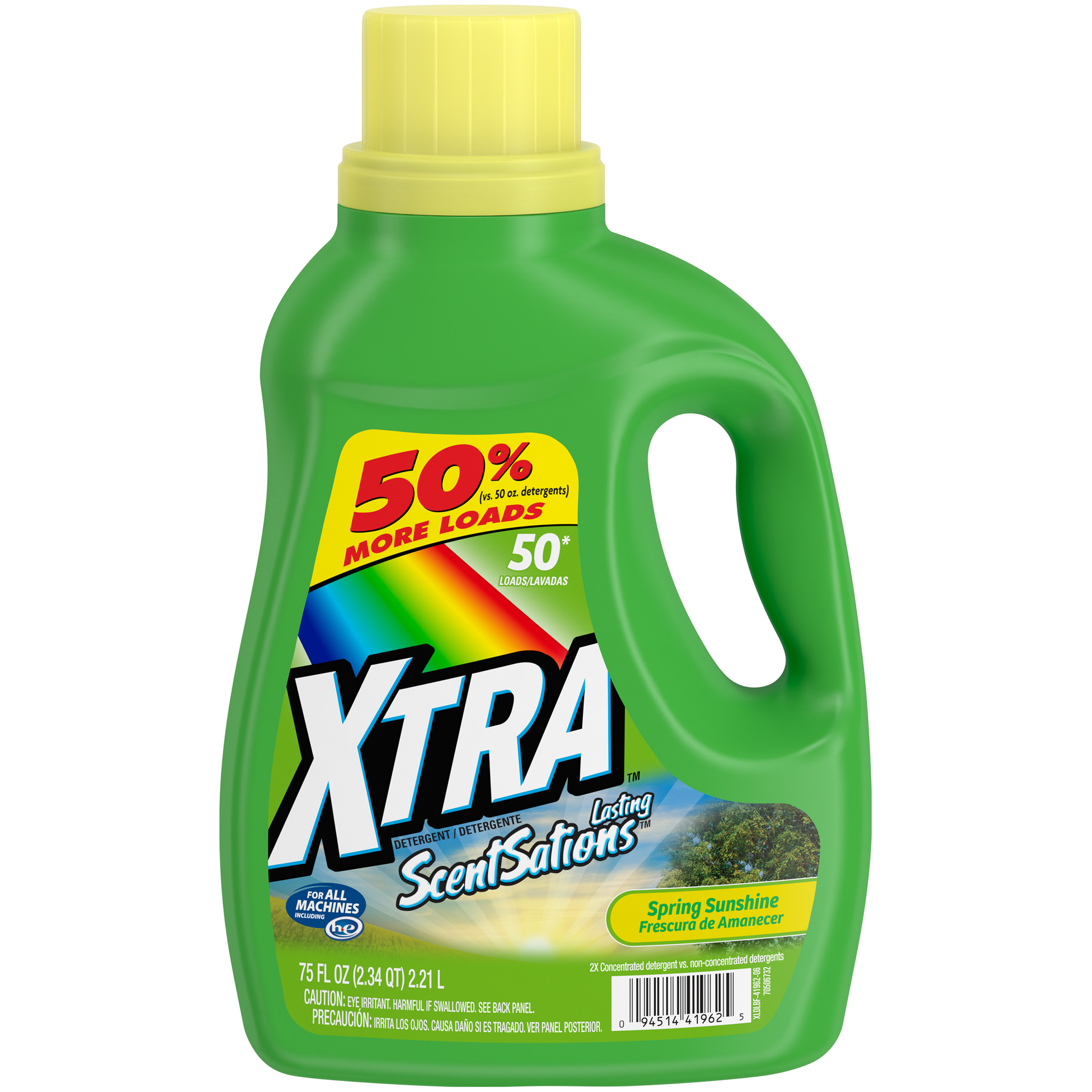 Xtra Liquid Laundry Detergent, Spring Sunshine, 75oz