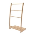 thumbnail image 5 of 3-Tier Freestanding Towel Drying Rack Bamboo Bathroom Clothes Storage Stand, 5 of 10