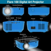 Flare 100 Digital Art Projector with 5 Art Grids, Projector Stand and Remote